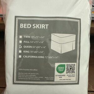 Queen Sized Bedskirt/Dust Ruggle - New in Package!